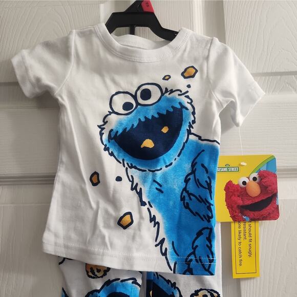 Sesame Street Cookie Monster Toddler Boy's Cotton Character Snug Fit Set 18 mths - Picture 3 of 5